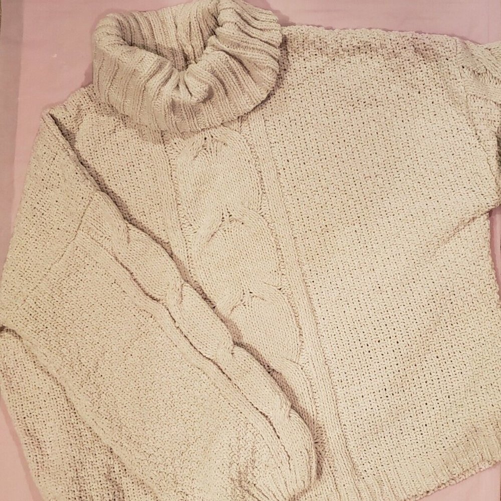 Womens Cable Knit Chenille Sweater XXL